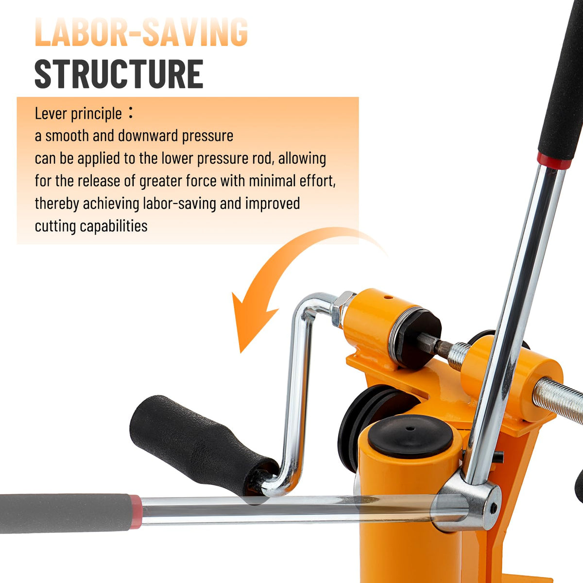 DETYI anti-slip ergonomic handle provides comfortable grip during pressing.