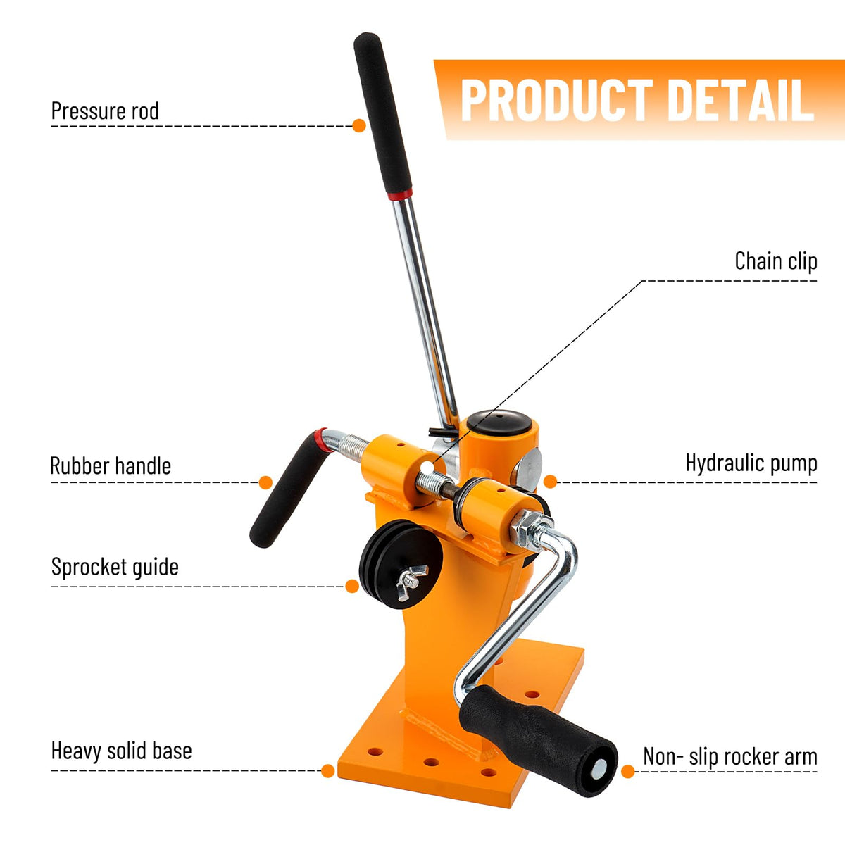 DETYI rivet alignment and lever action aids precise chain disconnect.