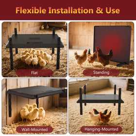 Devopet 75w brooder plate in operation delivering efficient warmth
