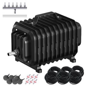 Devopet pond aerator kit installed in a large pond supports koi health.