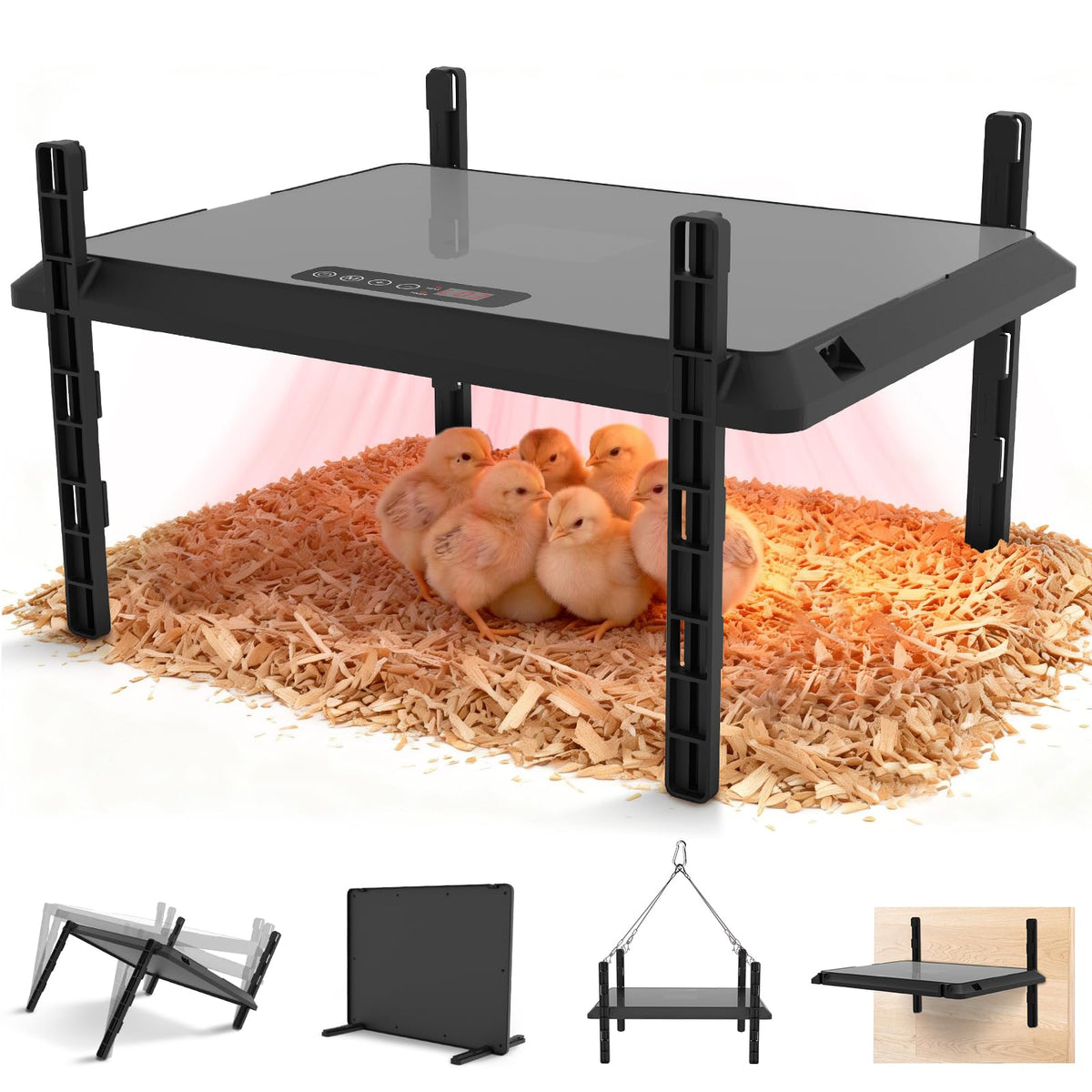 Devopet smart chick brooder heater front view with radiant warmth