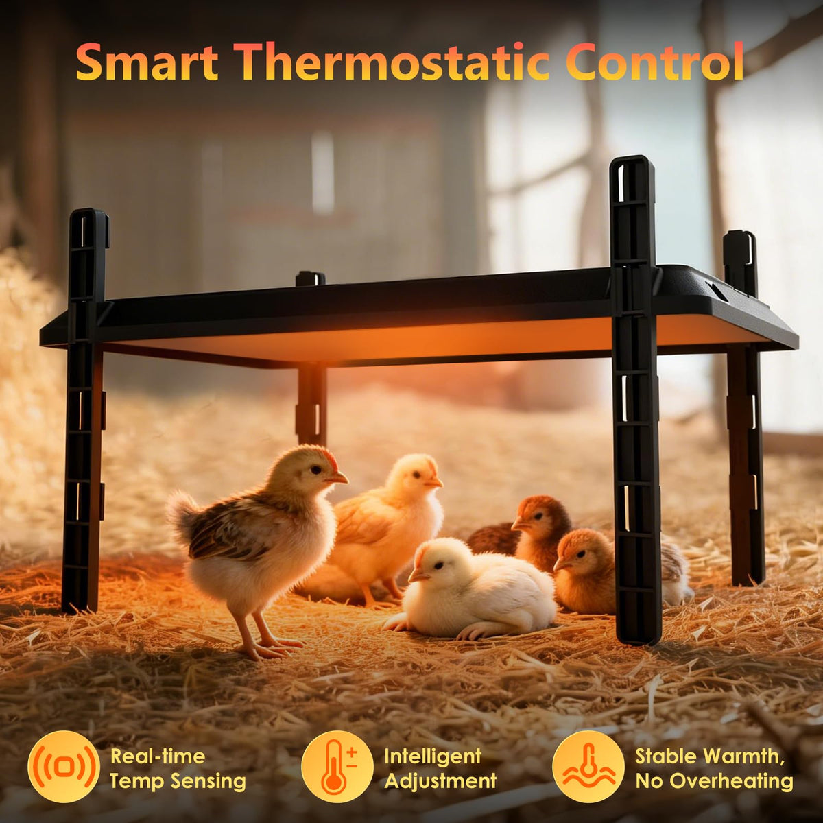 Devopet smart chick brooder heater side view highlights mounting options