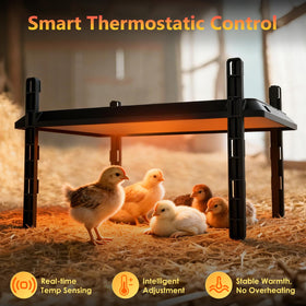 Devopet smart chick brooder heater side view highlights mounting options