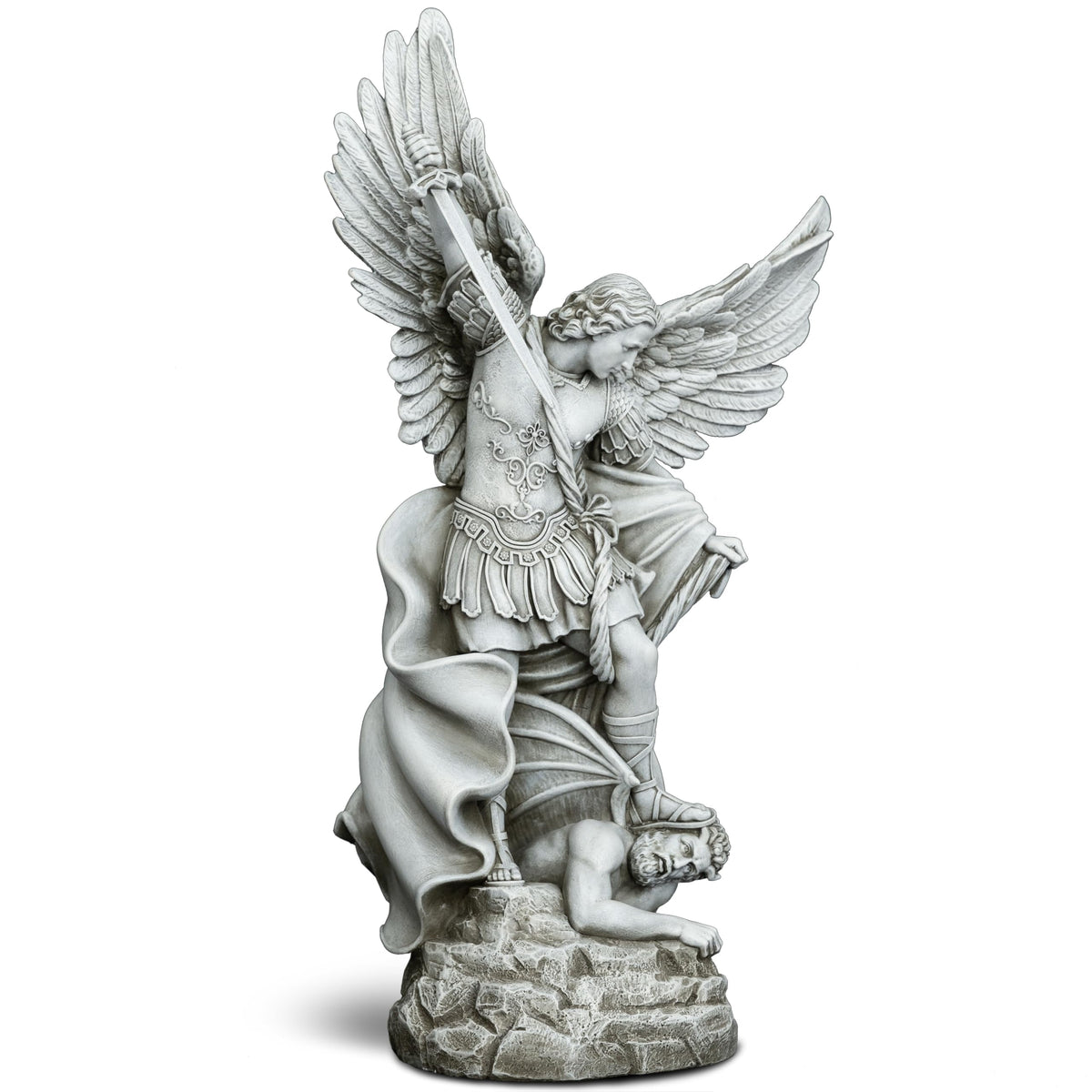 DevotedWalls Saint Michael at front door display for entryways.