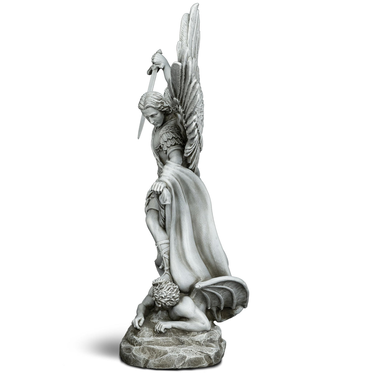 DevotedWalls Saint Michael outdoor statue built for durability exterior.