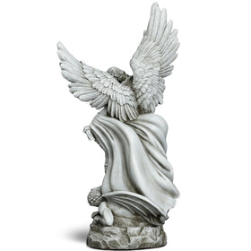 DevotedWalls Saint Michael protector statue for patio or pond areas.