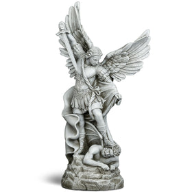 DevotedWalls Saint Michael guardian with weighted base for stable placement.