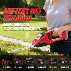 DEVTBLUN 2-in-1 trimmer with quick switch blades for hedges and grass edging