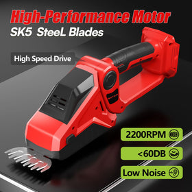 Dual-action SK5 blades in DEVTBLUN prevent jams during trimming