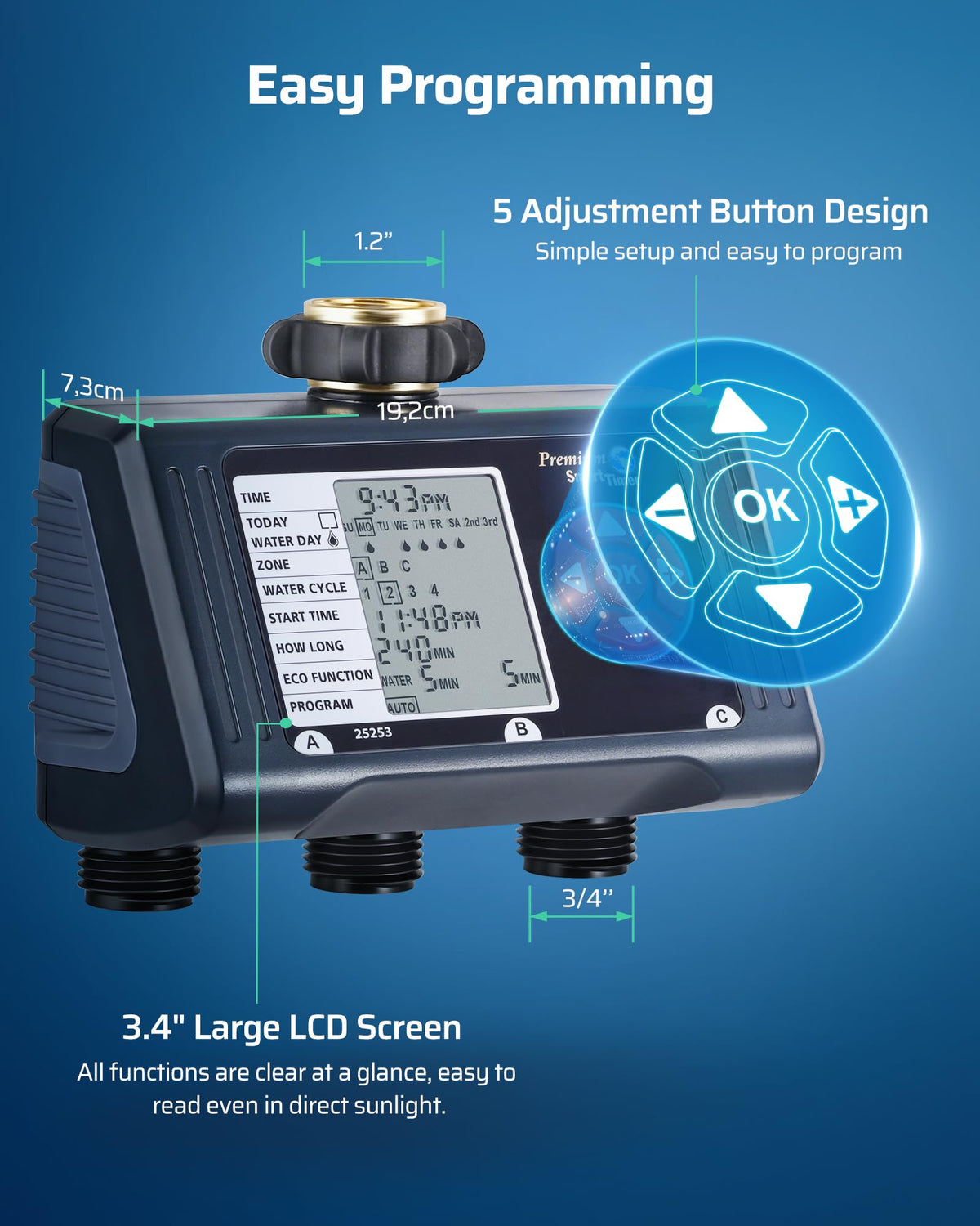 DEWENWILS outdoor tap connector features leak proof design for weatherproof setup