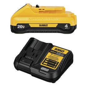 DEWALT charger included keeps tools powered between pruning sessions.