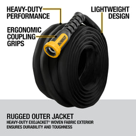 DEWALT DXMH3304 600 PSI burst rating shown for high-pressure compatibility.