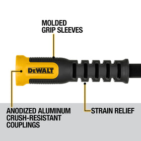 DEWALT DXMH3304 molded grip sleeves around aluminum couplings for secure connections.