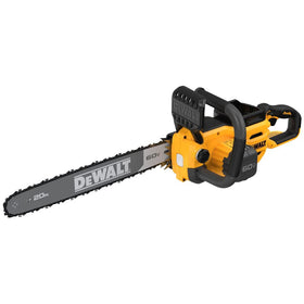 DEWALT safety system with chain brake for safe operation on tough wood