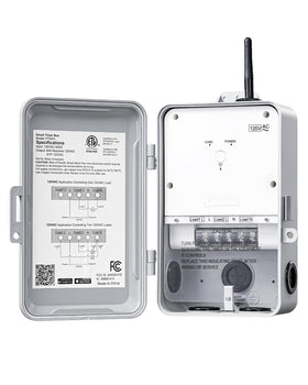 DEWENWILS pool pump timer exterior unit enabling remote WiFi control for pool equipment