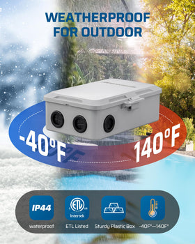 DEWENWILS pool timer heavy-duty build withstands harsh weather for years.
