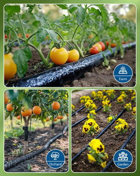 DEWENWILS soaker hose is easy to install around yards and beds.