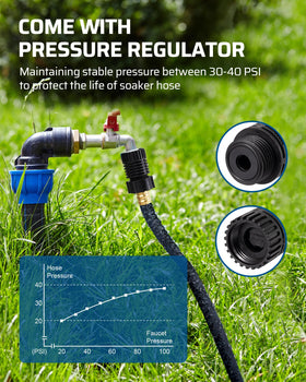 DEWENWILS soaker hose delivers water-saving irrigation directly to roots.