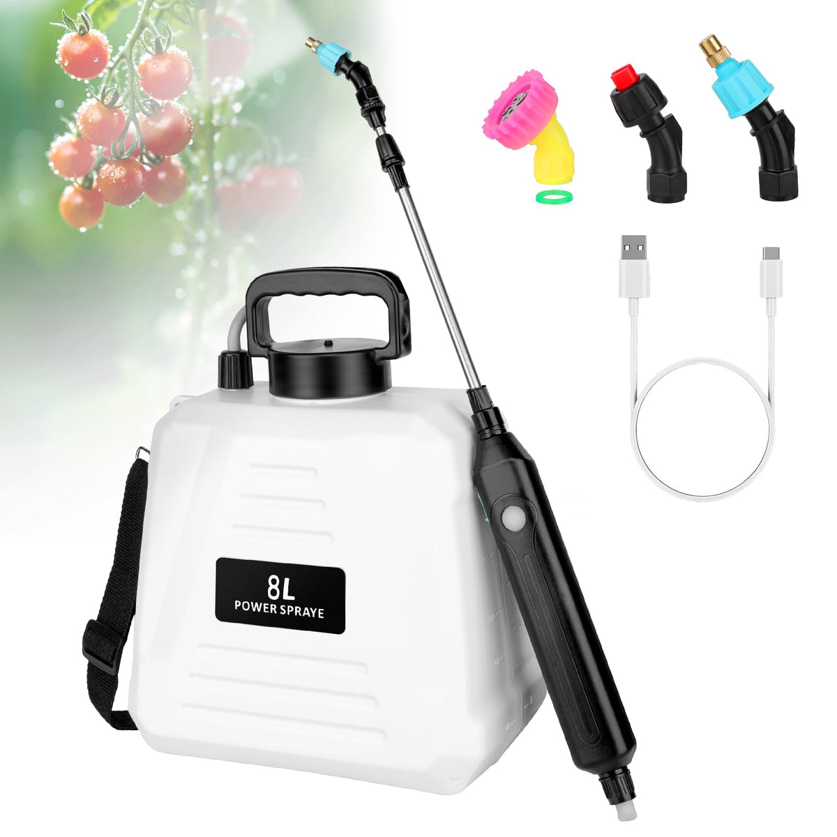 Dewoterea 2Gallon Sprayer with battery-powered efficiency for quick lawn coverage.
