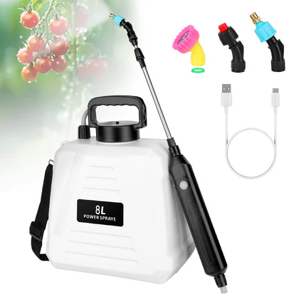 Dewoterea 2Gallon Sprayer with battery-powered efficiency for quick lawn coverage.