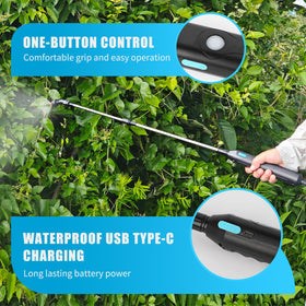 Dewoterea fan nozzle broadens reach for larger lawns and yards.