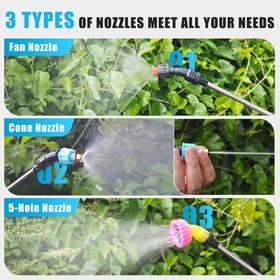 Dewoterea fine mist nozzle delivers gentle, even coverage for delicate plants.