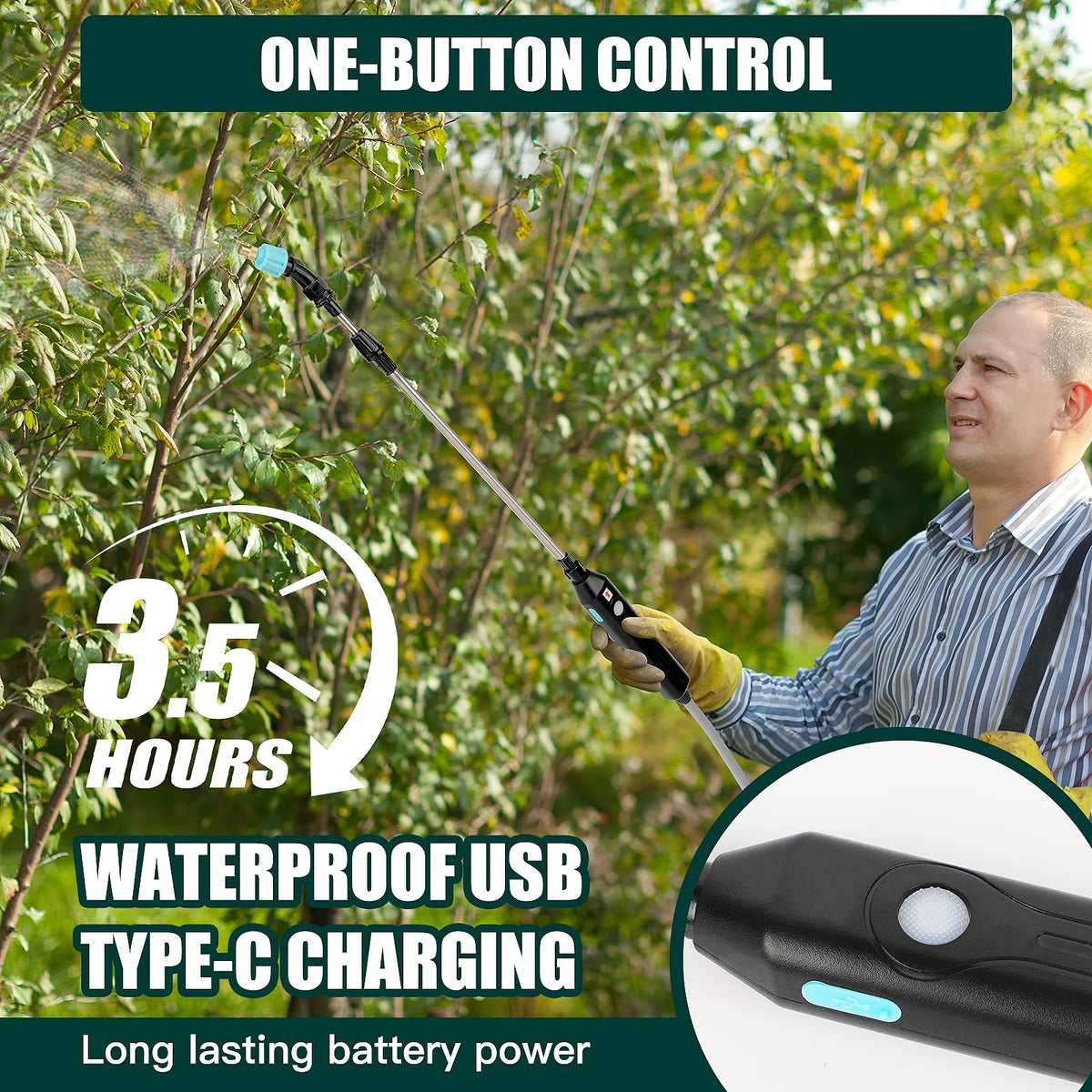 Dewoterea TPE hose resists tangling for smooth, reliable spraying.