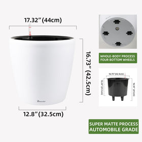 Dexceder planter wheels facilitate smooth relocation around the home.