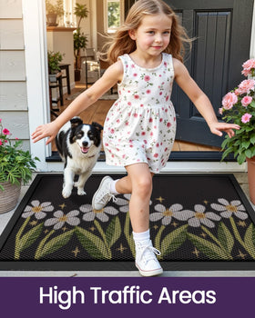 DEXI easy-clean entry doormat; shake out or hose off