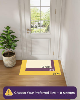DEXI indoor entryway mat with non-slip back keeps mat steady.