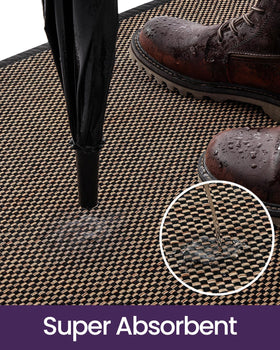 DEXI entryway mat in rainy weather keeps floors dry