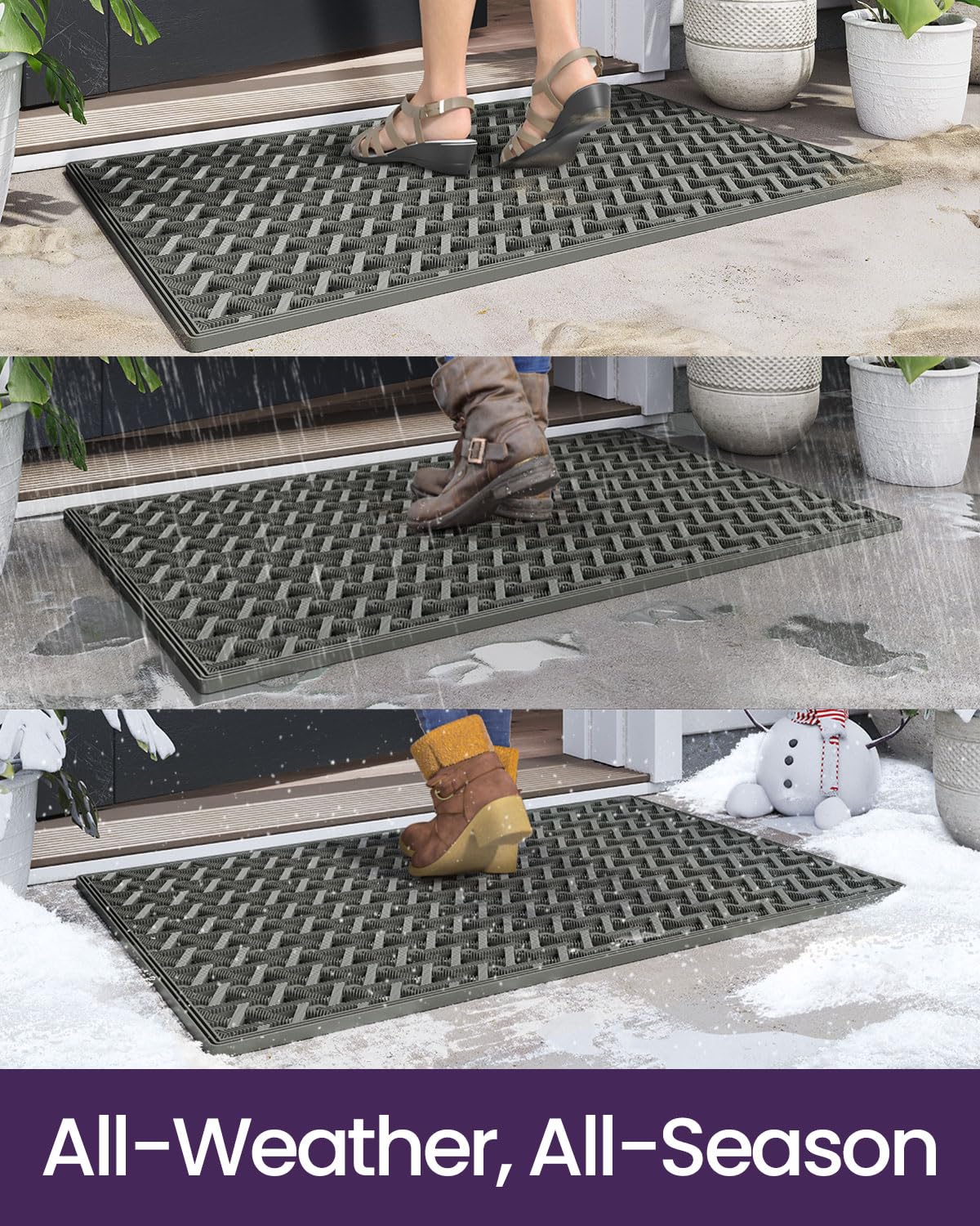 DEXI all-weather mat endures heat and winter wear.