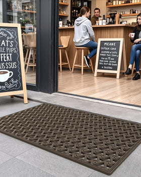 DEXI all-weather mat endures heat and snow for year-round use.