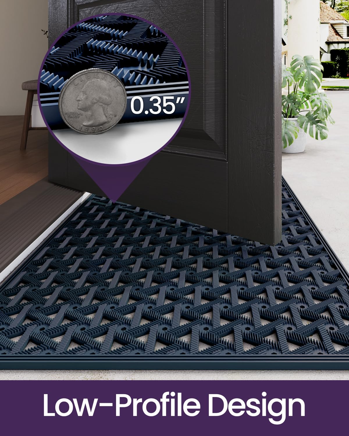 DEXI 24x36 mat provides ample doorway coverage