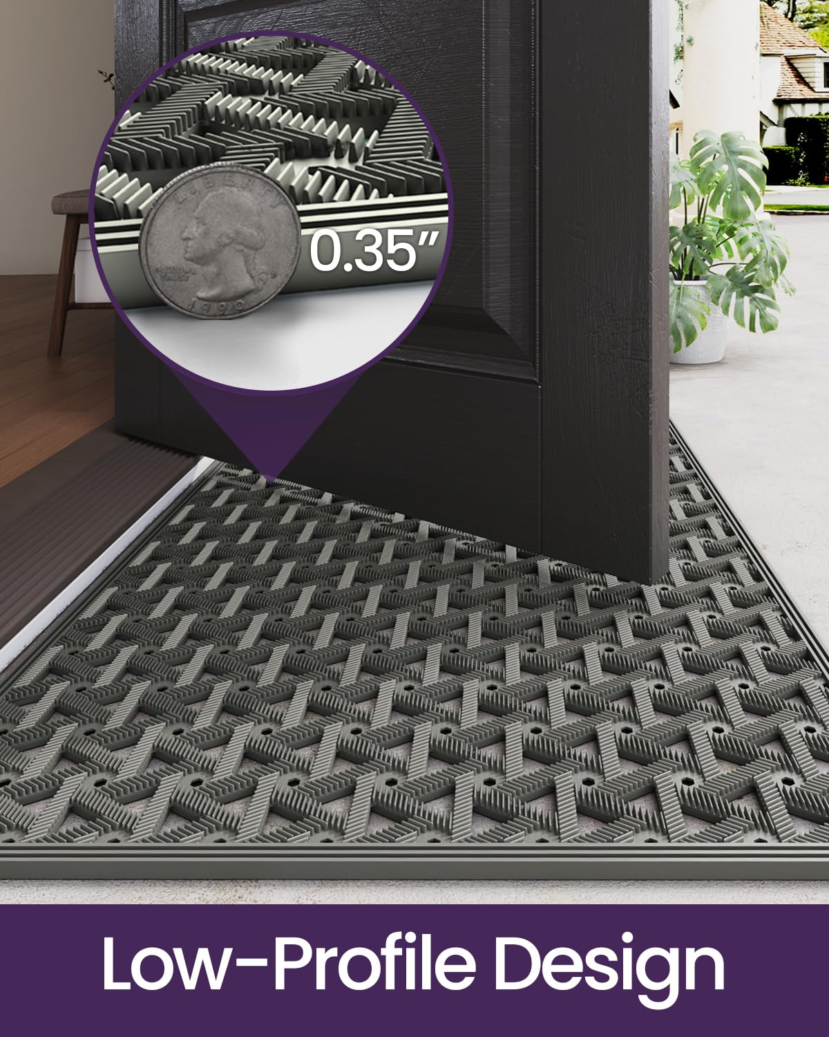 DEXI mat dries naturally and maintains look after muddy prints.