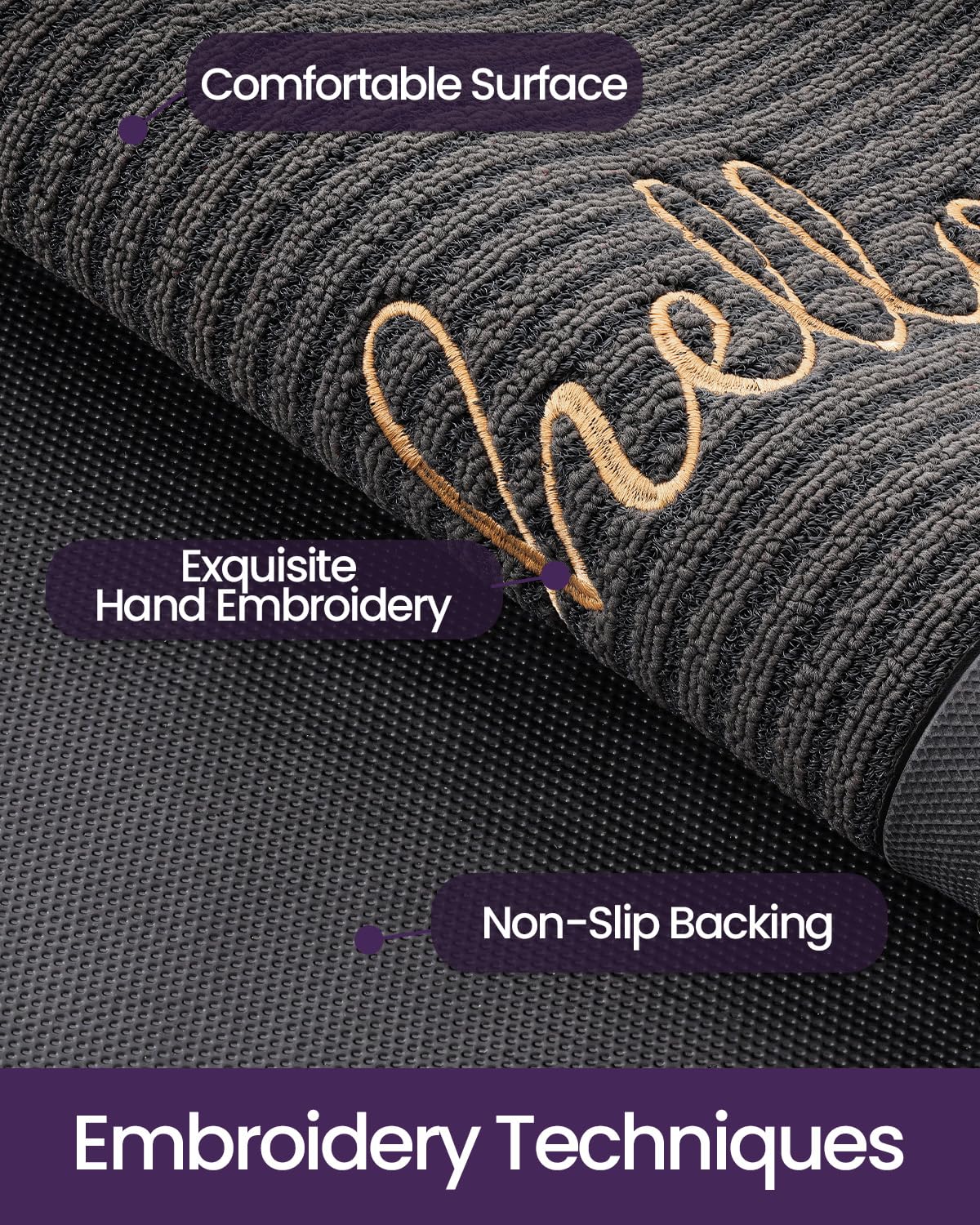 DEXI mat placed in a multi-purpose entryway for versatile use