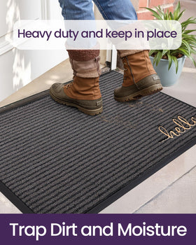 DEXI front door mat multi-purpose entryway suits indoor and outdoor high-traffic areas.