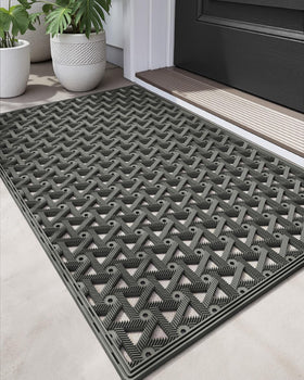 DEXI front door mat with non-slip backing for high-traffic safety.