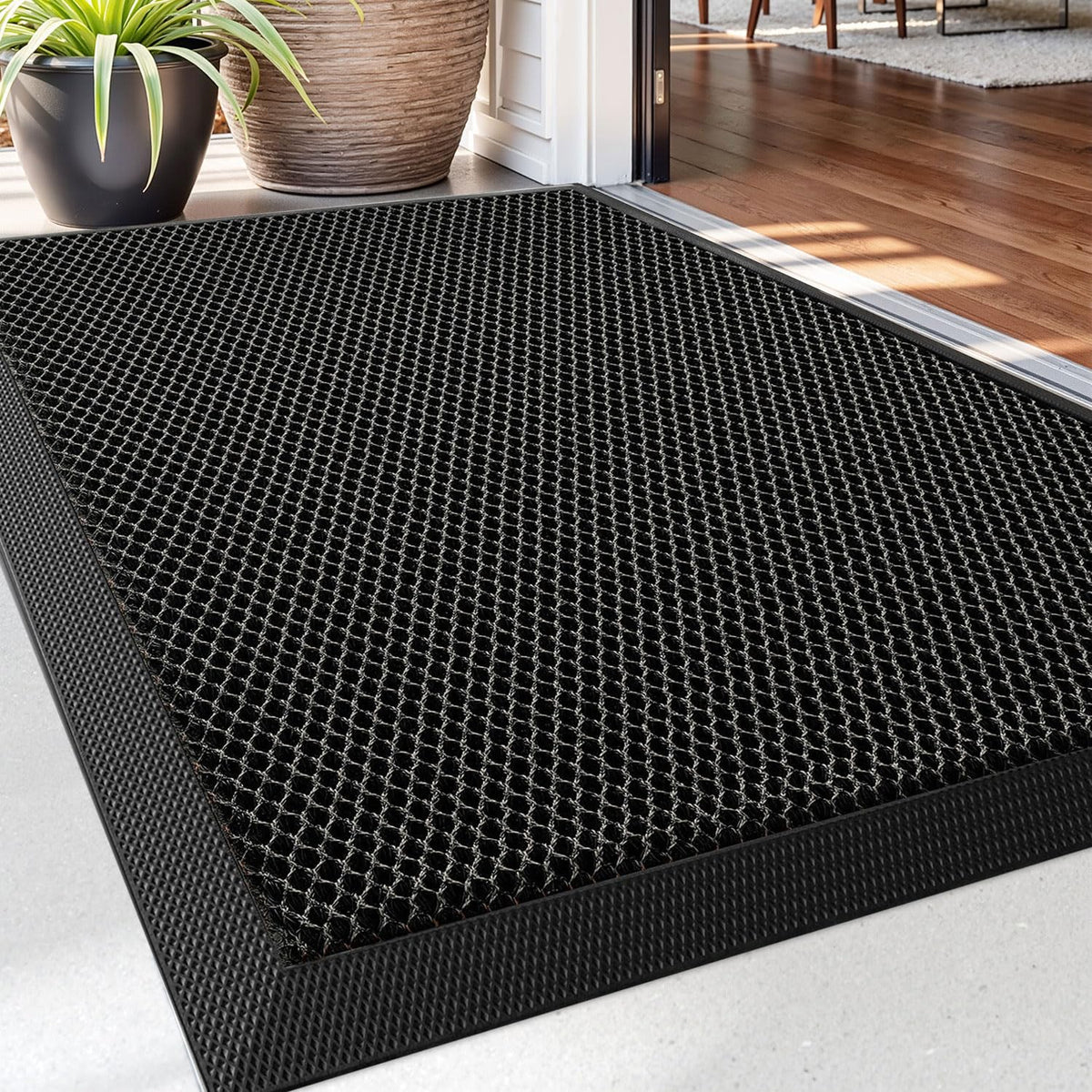 DEXI front door mat outside entrance 24x36 traps mud at the threshold