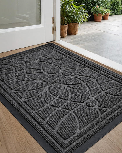 DEXI front door mat outside entrance keeps dirt and moisture at bay for a cleaner entryway.