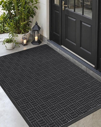 DEXI front door mat outside entrance captures dirt and moisture.