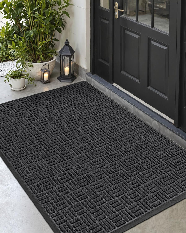 DEXI front door mat outside entrance captures dirt and moisture.