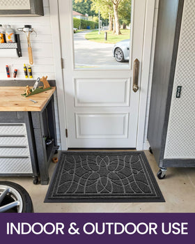 DEXI grey textured topside complements outdoor spaces while guarding entrances.