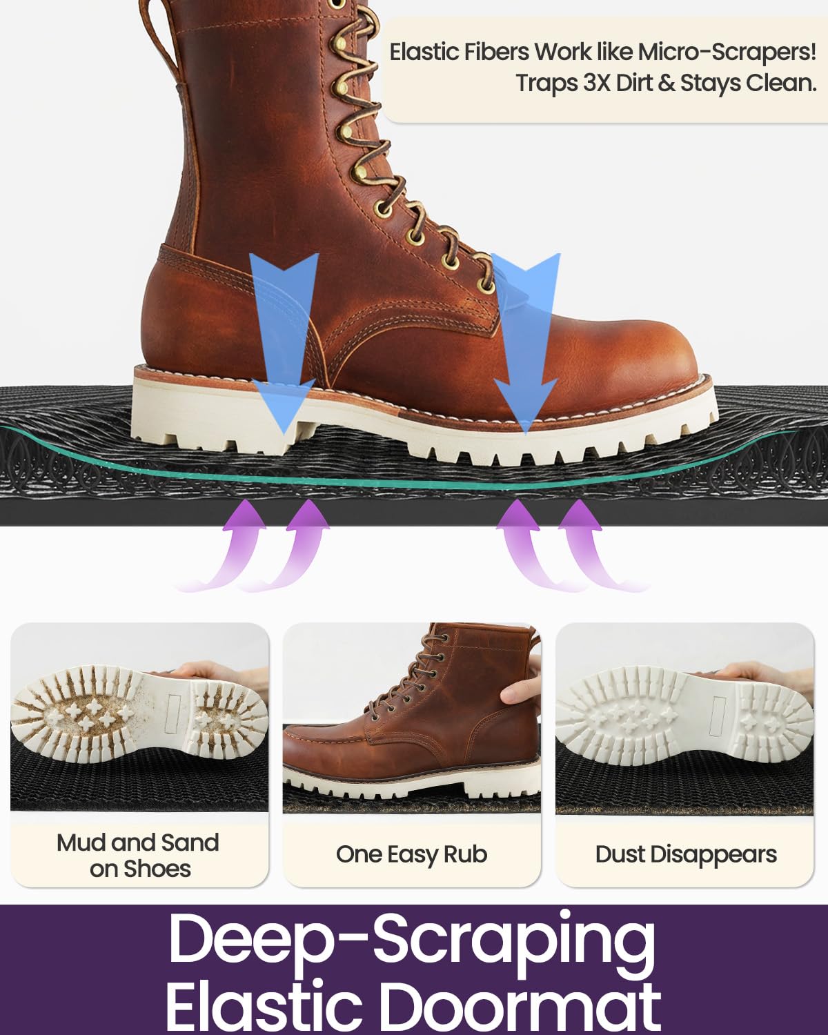DEXI heavy-duty mat resists wear for busy entryways