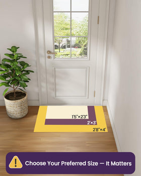 DEXI indoor door mat with non-slip backing keeps the mat in place.