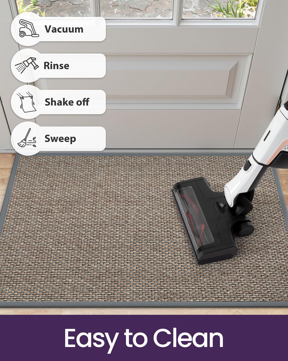 DEXI versatile indoor/outdoor entry mat suitable for many thresholds.