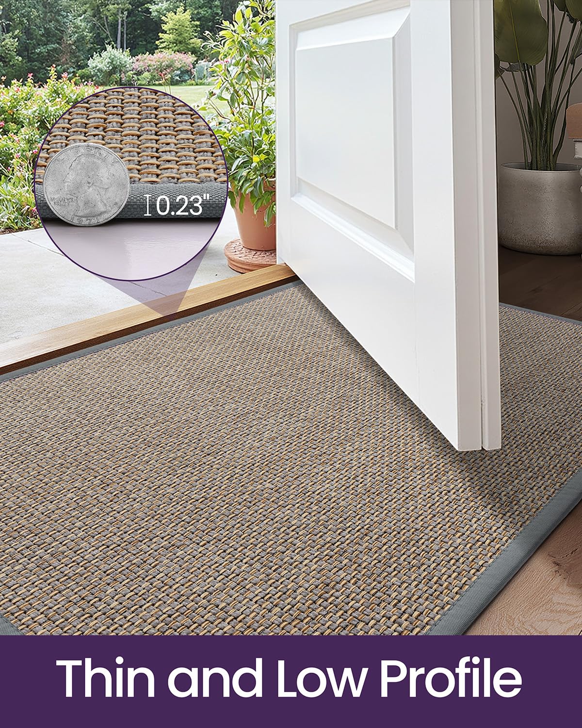 DEXI non-slip backing provides floor grip for safe entry and exit.
