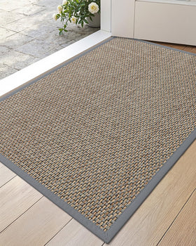 DEXI Ultra Thin Entryway Doormat 24x36 gray with non-slip backing keeps floors dry and clean.