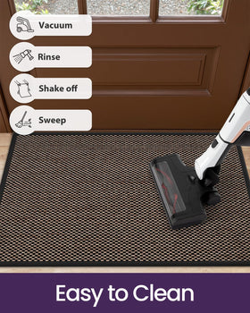 DEXI Mat being swept shows easy maintenance routine.