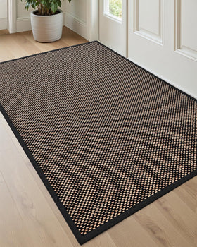 DEXI Ultra Thin Entryway Doormat front view showing slim profile for smooth door operation.